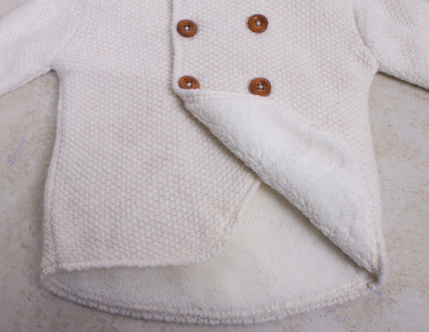 Unisex Knitted Winter Coat with Hood