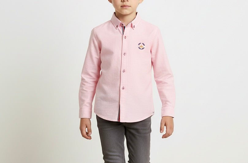 Boys Long Sleeve Pink Shirt Elma's Clothing Boys Long Sleeve Pink Shirt Elma's Clothing
