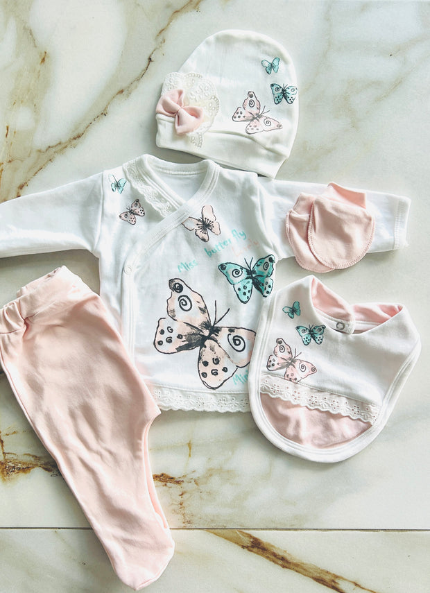 Baby Girl 5 Piece Butterfly Set