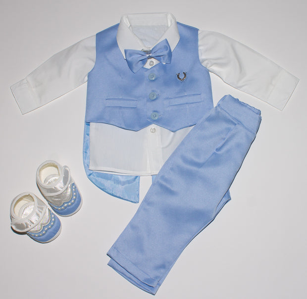 Blue Baby Tie Set 0-3 months