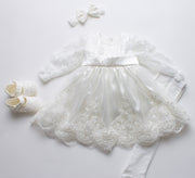 White Lacy Dress 0-3 months