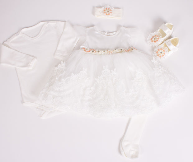 White Dress For Baby 0-3 M