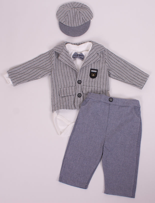 Baby's Gray Jacket Suit Set