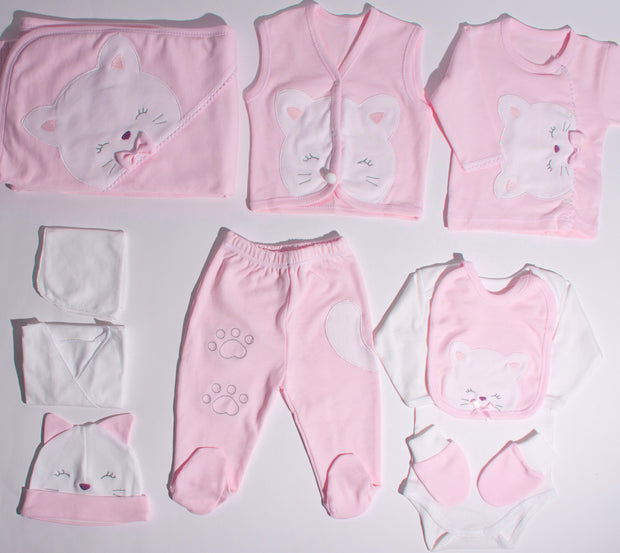 Baby Girls Little Cat Set