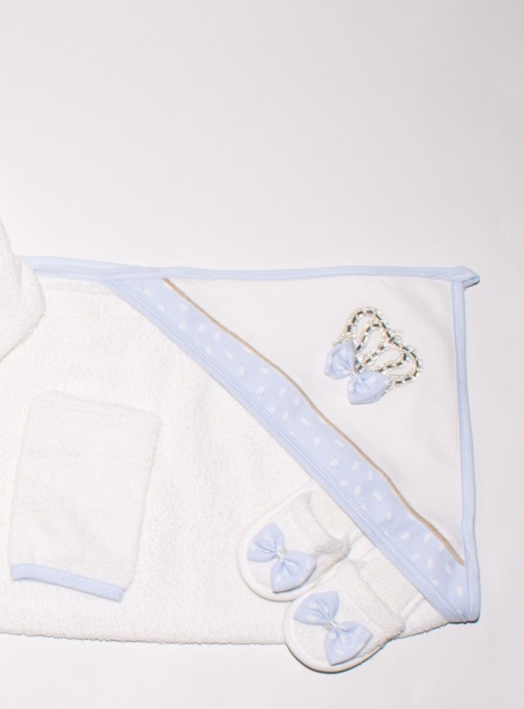 Baby Boys Crown Bathrobe Set - Elma's Clothing