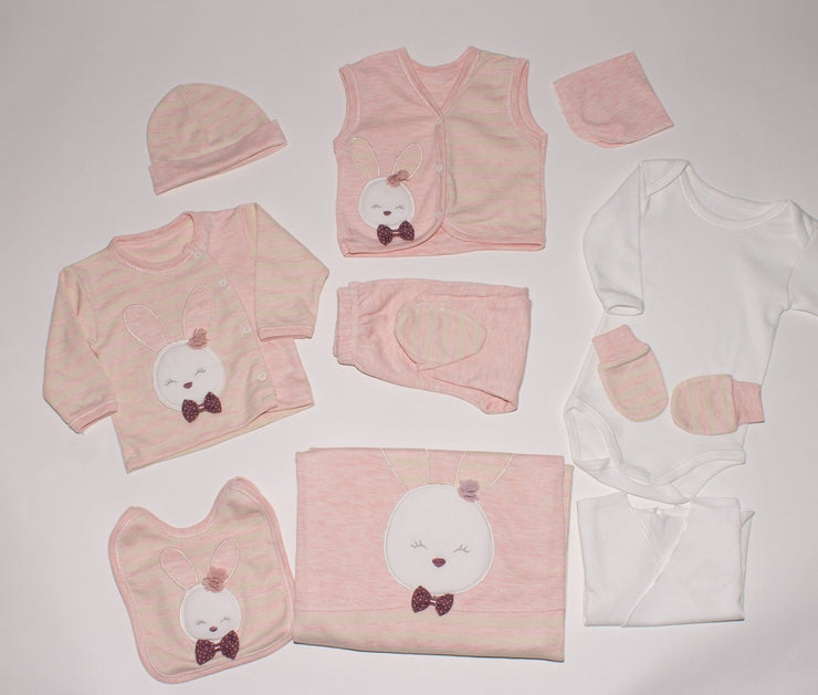 Baby Striped Bunny Set - Elma's Clothing