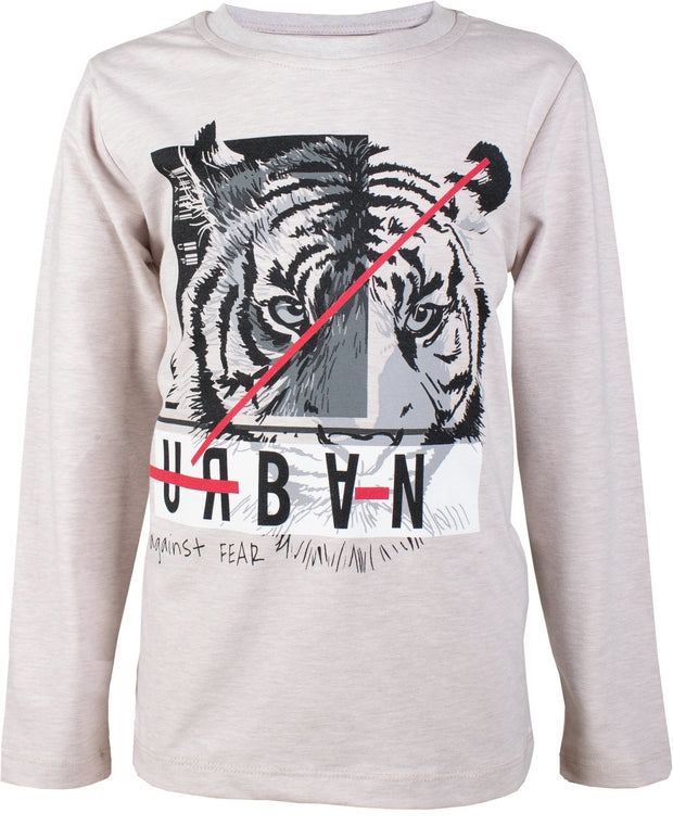 Boys' Long Sleeve Tiger T-shirt - Elma's Clothing