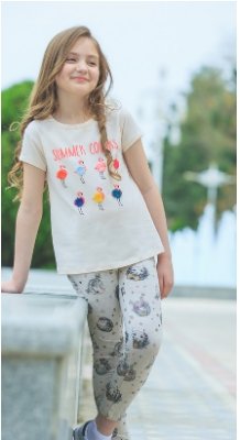Girls' Flamingo T-shirt - Elma's Clothing