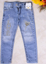 Girls' Heart Jeans - Elma's Clothing