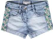 Girls' Shorts with Pearls - Elma's Clothing