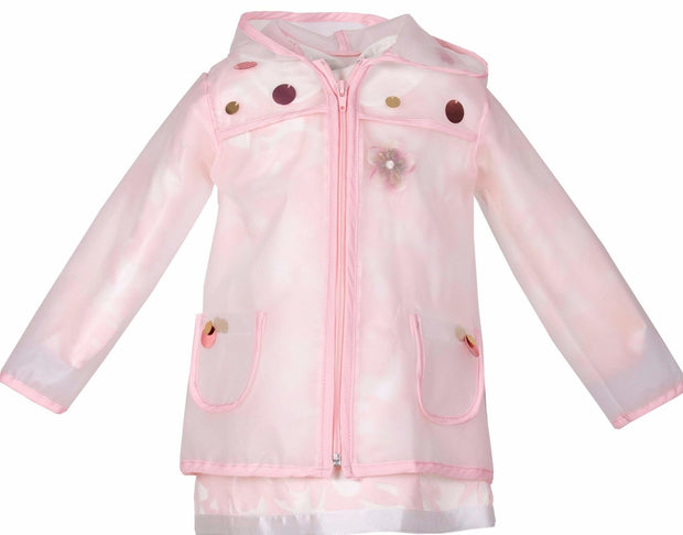 Pink Dress with Raincoat - Elma's Clothing