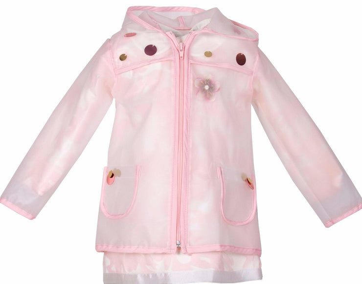 Pink Dress with Raincoat - Elma's Clothing