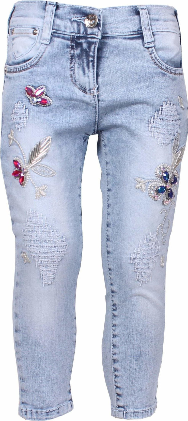 Red Flower Jeans - Elma's Clothing