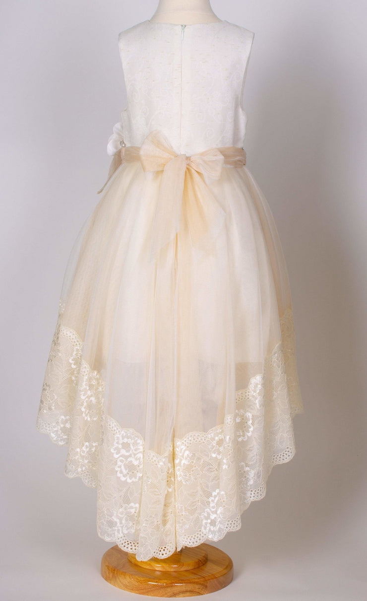 Seline Beige Color Dress - Elma's Clothing