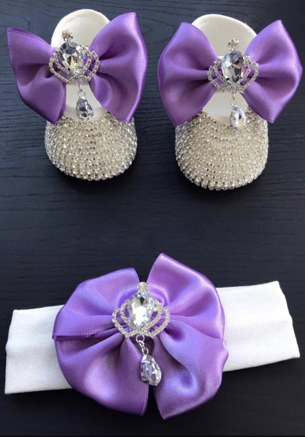 Silver Violet Crown Shoes - Elma's Clothing