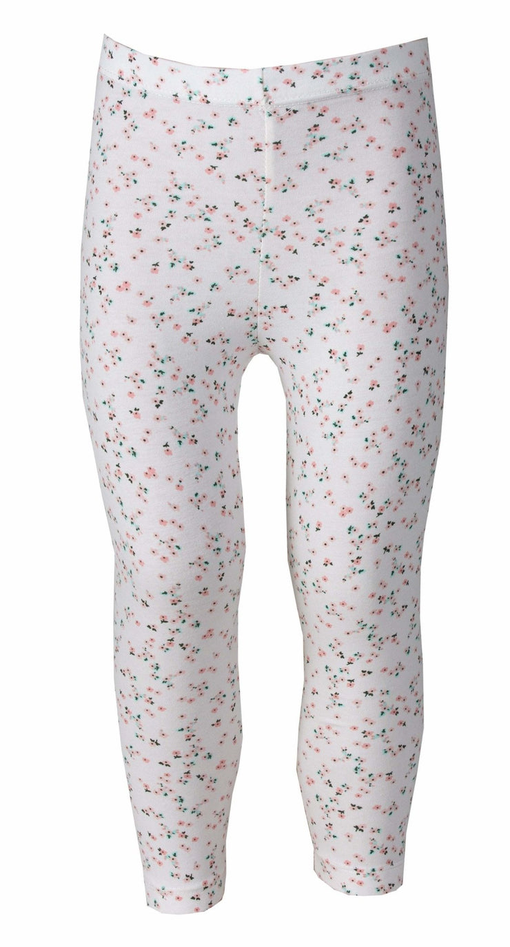 White Floral Leggings - Elma's Clothing