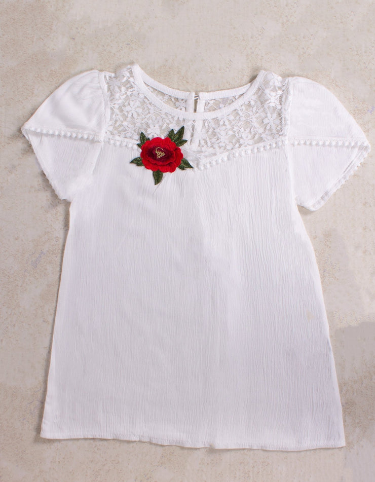 White Rose Top - Elma's Clothing