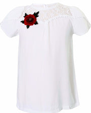 White Rose Top - Elma's Clothing